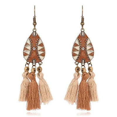 FXmimior Fashion Women Vintage Bohe Feather Tassels Earrings Women for Christmas Xmas Jewelry for Girl Women