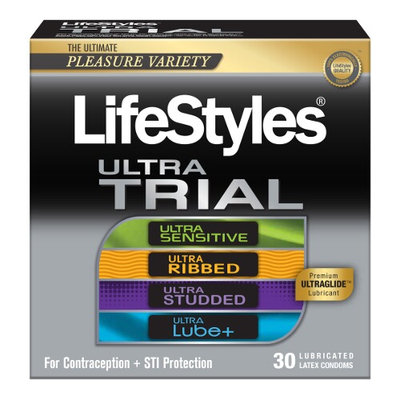 LifeStyles Pleasure Pack Lubricated Latex Condoms - 30 Count