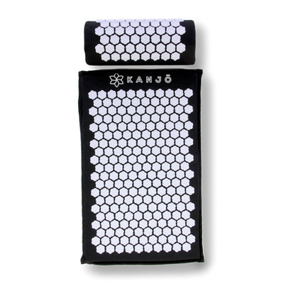 Kanjo Memory acu Pressure Mat Set with Pillow, Onyx
