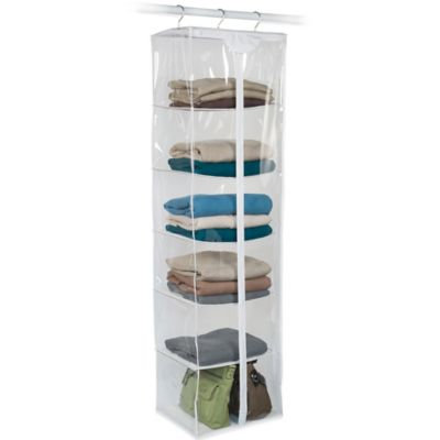 Closetware Clear 6-Shelf Sweater Bag