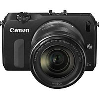 Canon EOS M 18 Megapixel Mirrorless Camera (Body with Lens Kit) - 18mm - 55mm - Black