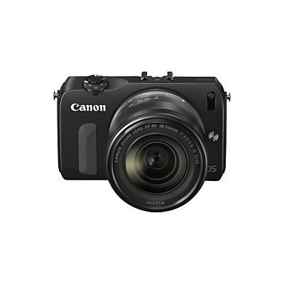 Canon EOS M 18 Megapixel Mirrorless Camera (Body with Lens Kit) - 18mm - 55mm - Black