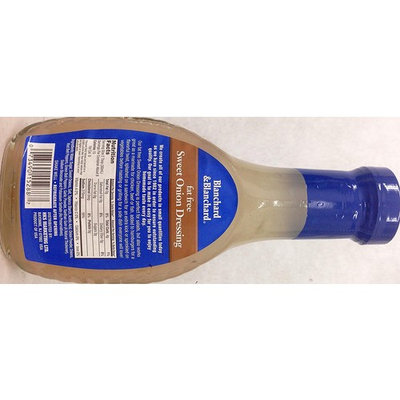 Blanchard & Blanchard Fat Free Sweet Onion Dressing 8 Oz. Pack Of 6.