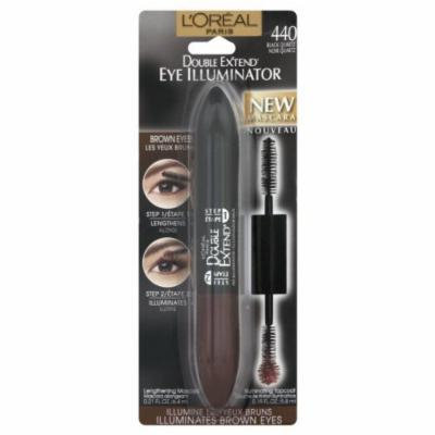 L'oreal Paris Double Extend Eye Illuminator Mascara, Black Quartz, 0.4-fluid Ounce, 3 Ea