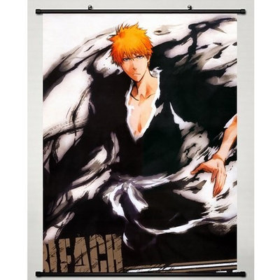Wall scroll Fans Home Decor Japanese Anime Wall Scroll Bleach Kurosaki Ichigo, 24''*32''