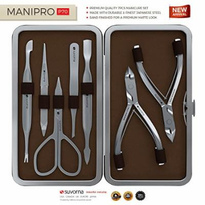 Suvorna 7 Piece Manicure Kit Case, Brown