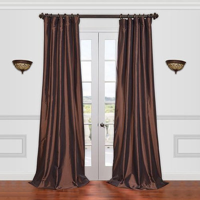 EFF Solid Faux-Silk Taffeta Window Panel - 50'' x 120''