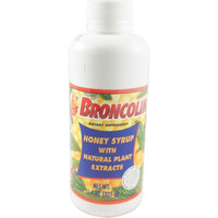 Broncolin Honey Cough Relief Syrup with Natural Plant Extracts Dietary Supplement, Regular 11.4 oz