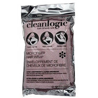 Clean Logic Microfiber Hair Wrap, Light Pink