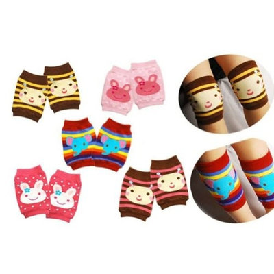 HuntGold Baby Toddler Walk Protection Cotton Soft Warm Short Cartoon Kneecap Knee Pads(random color)