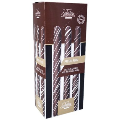 Ssi G. Debbas Chocolatier, Llc Salvatore Constantino Pretzel Rods, Milk Chocolate w/ White Stripes, 1 Oz