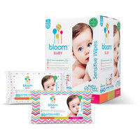 Bloom Baby Premium Luxury Jumbo Wipes for Sensitive Skin (640 ct.) + Travel Clutch