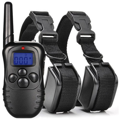 Besmall 300 Meters (328 yards/984 ft.) Dog Training Collar with Remote Rechargeable and Waterproof E-collar Pet Bark Trainer wit