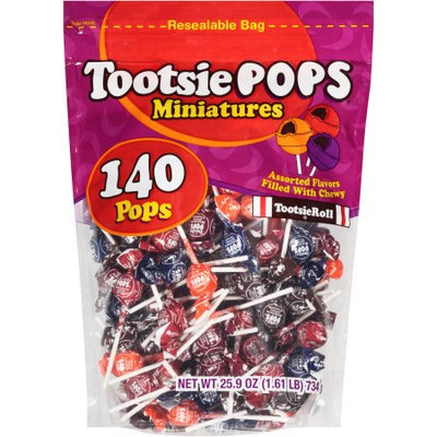 Candymafia Tootsie Pops Miniatures Lollipops, 140 count, 25.9 oz