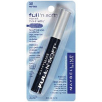 Maybelline New York Full 'N Soft Mascara, Very Black 301, 6 Ea