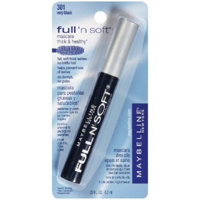 Maybelline New York Full 'N Soft Mascara, Very Black 301, 6 Ea