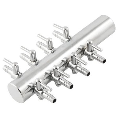 Aquaculture Dual Row Air Flow Control 8 Way Aquarium Lever Valve