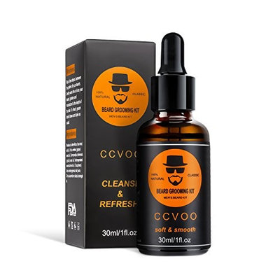 CCVOO® Organic Beard Oil Original & Sandalwood with Argan and Jojoba Oils for Men All Natural Beard Oil Conditioner and Softener -Promotes Beard Mustaches Growth, and Moisturized Skin - 1fl.oz