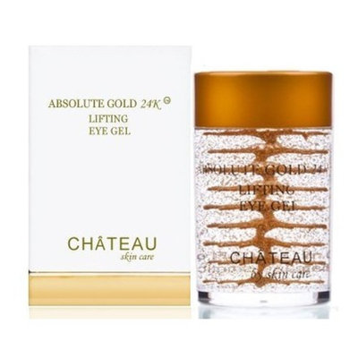Absolute Gold 24K Lifting Eye Gel - 24 KARAT GOLD, SILK PEPTIDES and HYALURONIC ACID. 1 fl.oz-30 ml. (Fragrance Free, Cruelty Free, Paraben Free, Petroleum Free.)