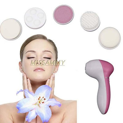 Us Deep Clean 5 In 1 Electric Facial Cleaner Face Unisex Brush Massager Scrubber
