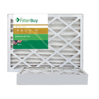 AFB Gold MERV 11 10x24x4 Pleated AC Furnace Air Filter. Filters. 100% produced in the USA. (Pack of 2)