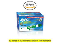 Expo Low Odor Chisel Tip Dry Erase Markers, 12 Red Markers (80002) Case of 12 Packs