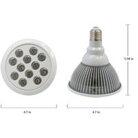 LED Concepts Grow light Bulb, Plant Light for Hydropoics Greenhouse Organic ( E27 12w 3 Bands)