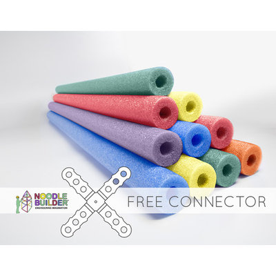 Oodles of Noodles Deluxe Foam Pool Swim Noodles - 10 PACK 52 Inch Wholesale Pricing Bulk Pack and Free Connector