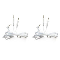 YK Care® Tens Unit Cords for Tens/EMS Machine, DC 2.5mm, 2 pins, Length 60'' (10)