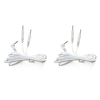 YK Care® Tens Unit Cords for Tens/EMS Machine, DC 2.5mm, 2 pins, Length 60'' (10)