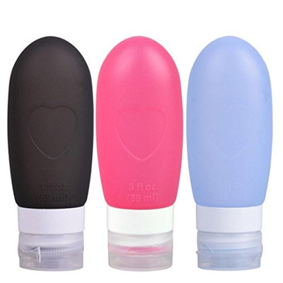 Creazy 3oz Portable Soft Silicone Travel bottles Set