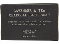 Cascadia Soapery Lavender & Tea Charcoal Bath Soap lot of Total of 4.23oz (Pack of 3)