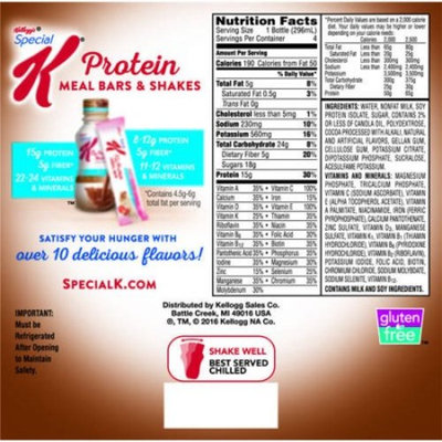 Kellogg's Special K Milk Chocolate Protein Shake 10 fl oz, 12 pack (3-4 pack)