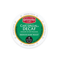 Community Coffee Cafe Special Decaf Medium-Dark Roast Coffee K-Cup Pods, .38 oz, 18 count