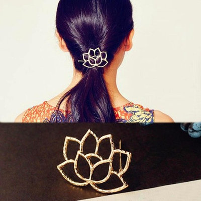 2017 Hairpins! AMA(TM) Women Lotus Retro Styling Hairpin Hair Clips Headdress Flower Hair Accessories (G
