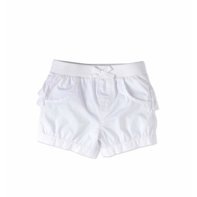 Baby Girls' Solid Ruffle Back Shorts