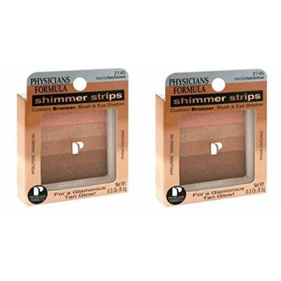 Physicians Formula Shimmer Strips, Waikiki Strip/Peachy Glow Bronzer, 0.3-Ounces (Pack of 2)