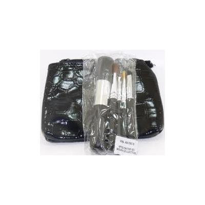 Skinn Cosmetics 6-Piece On the Go Brush Set With Moc Croc Bag New