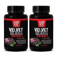 Sexual enhancement pills for men - VELVET BEANS EXTRACT 350Mg (L-DOPA 99%) - Mucuna - 2 Bottles 120 Capsules
