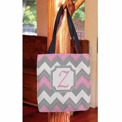 Thumbprintz - Chevron Monogram Tote Bag