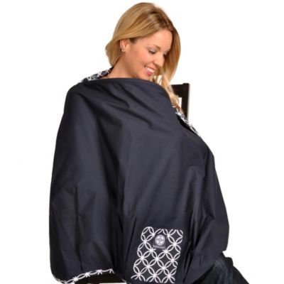 Balboa Baby Nursing Cover in Navy/White