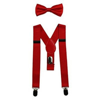 Baby Suspenders and Bow Tie Set (Elastic Adjustable--Fits Baby to Toddler)