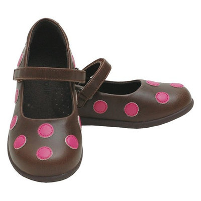 L'Amour Brown Pink Polka Dot Mary Jane Shoes Toddler 5-Little Girls 2