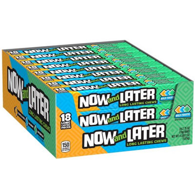 Now and Later Long Lasting Fruit Chews, Wild Fruits, 0.93 Oz, 24 Ct