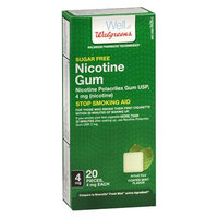 Walgreens Nicotine Gum Coated 4 mg Mint - 20 ea