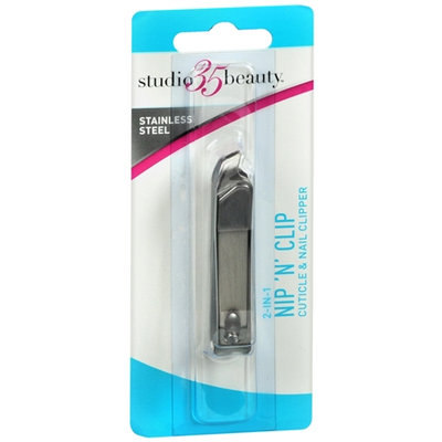 Studio 35 Beauty 2-in-1 Nip 'N' Clip Cuticle & Nail Clipper - 1 ea