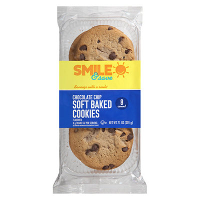 Smile & Save Soft Baked Cookies Chocolate Chip, Chocolate Chip - 7.1 oz.