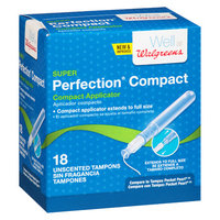 Walgreens Perfection Compact Applicator Tampons Super - 18 ea