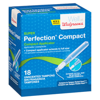 Walgreens Perfection Compact Applicator Tampons Super - 18 ea