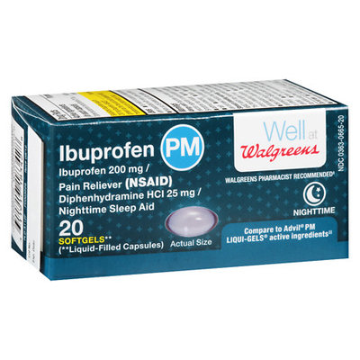 Walgreens Ibuprofen PM Softgels - 20 ea